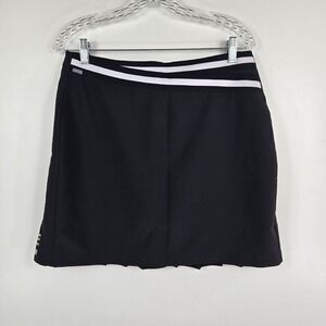 N'vo By Lanctot Womens 6 Black Mini Skort Pleated Back Tennis Golf Pickleball